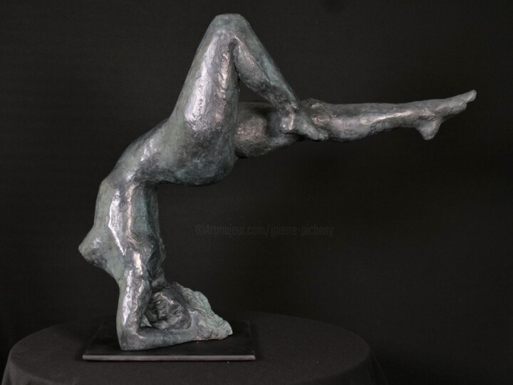 Sculpture intitulée "L'acrobate n°2" par Jean Pierre Picheny, Œuvre d'art originale, Bronze