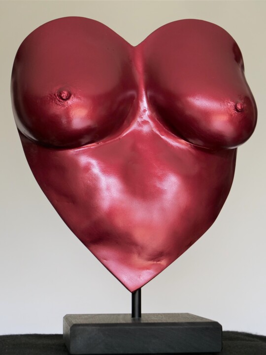 Sculpture titled "Amour" by Jean Pierre Picheny, Original Artwork, Resin