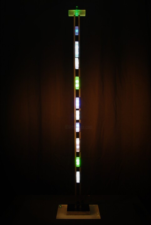 Design intitulada "Pointillés 2" por Jean-Pierre Querin, Obras de arte originais, Iluminação