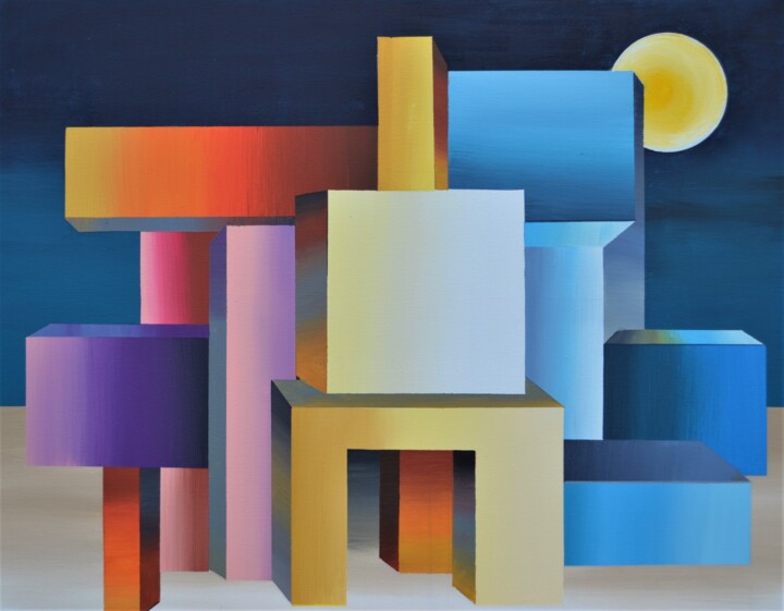 Peinture intitulée "composition 220.914" par Jean Pierre Tachon, Œuvre d'art originale, Acrylique Monté sur Châssis en bois