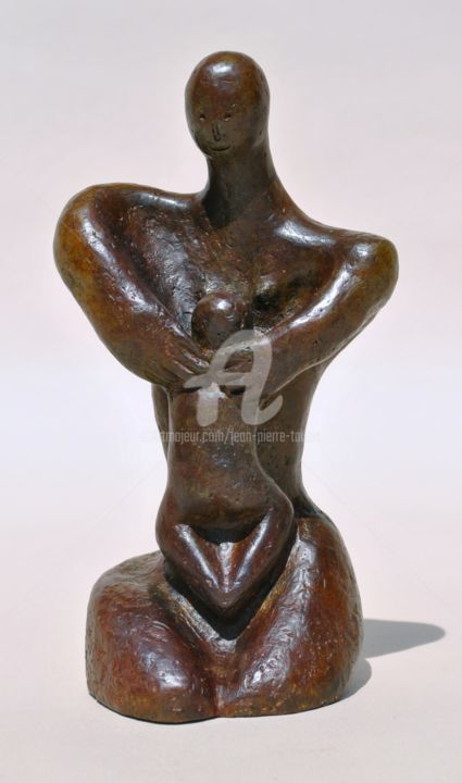 Sculpture intitulée "Maternité" par Jean-Pierre Tauzia, Œuvre d'art originale, Métaux