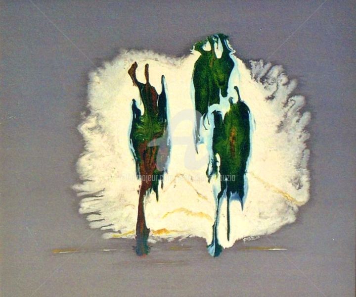 Painting titled "Mirage" by Jean-Pierre Tauzia, Original Artwork, Acrylic