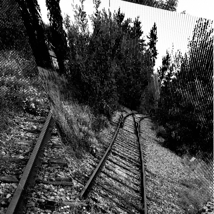 摄影 标题为“rail de rails” 由Jean-Pierre Simard, 原创艺术品, 数码摄影