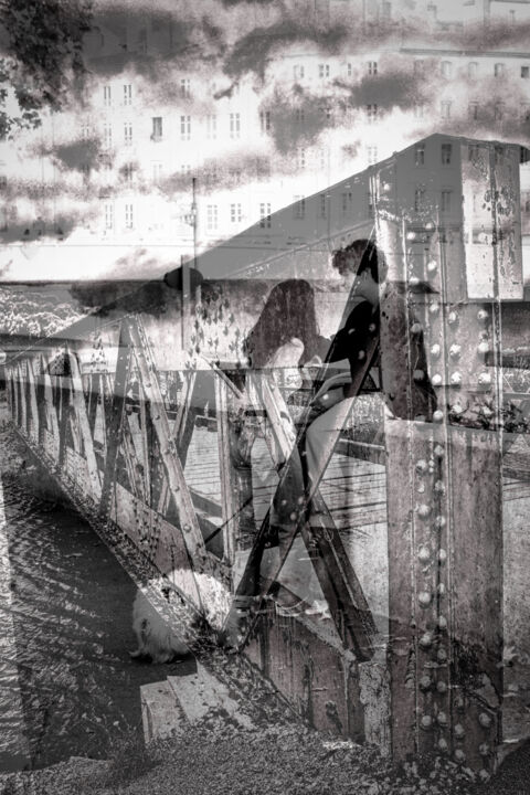 摄影 标题为“sur l'pont des Arts” 由Jean-Pierre Simard, 原创艺术品, 数码摄影