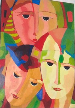 Painting titled "Sans titre" by Jean René Marc'Hic, Original Artwork