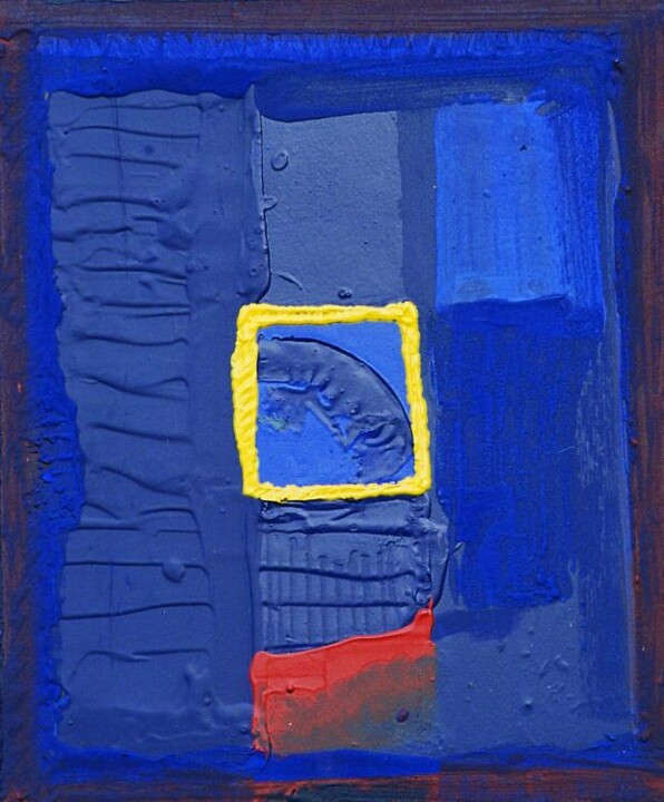 Malerei mit dem Titel "Pavé jaune" von Jean-Roch Focant, Original-Kunstwerk, Acryl