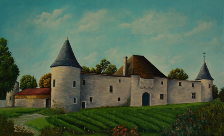「Chateau d'ECK (18/0…」というタイトルの絵画 Jean-Yves Saint Lezerによって, オリジナルのアートワーク, オイル