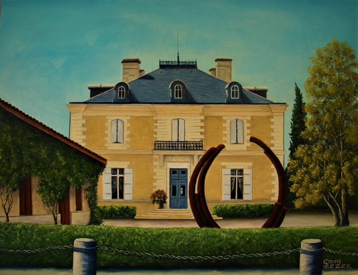Painting titled "Le château Haut Bai…" by Jean-Yves Saint Lezer, Original Artwork, Oil