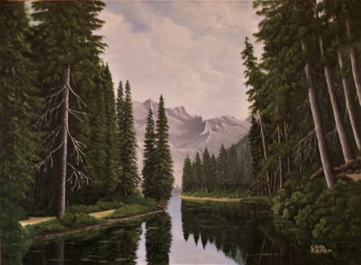 Pittura intitolato "Nature" da Jean-Yves Saint Lezer, Opera d'arte originale, Olio