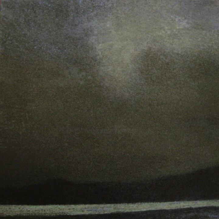 Pintura titulada "paysage clair obscu…" por Jean-Yves Verne, Obra de arte original, Acrílico Montado en Bastidor de camilla…