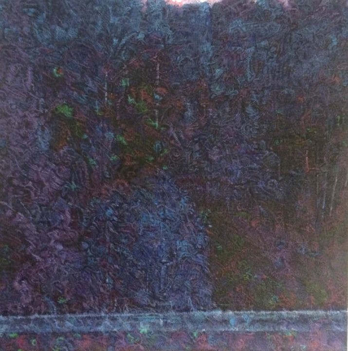 Peinture intitulée "blue forest 1" par Jean-Yves Verne, Œuvre d'art originale, Acrylique Monté sur Châssis en bois