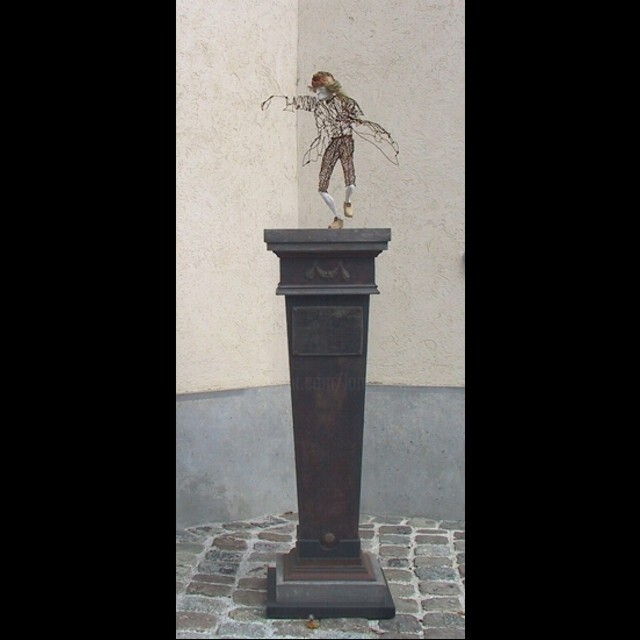 Sculpture intitulée "voltaire - la diago…" par Jean-Yves Verne, Œuvre d'art originale, Techniques mixtes
