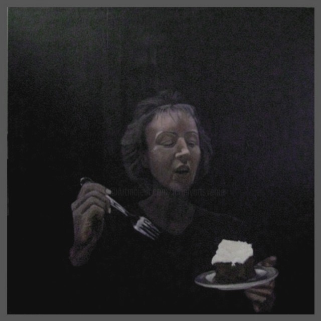 Peinture intitulée "portrait de femme a…" par Jean-Yves Verne, Œuvre d'art originale, Acrylique