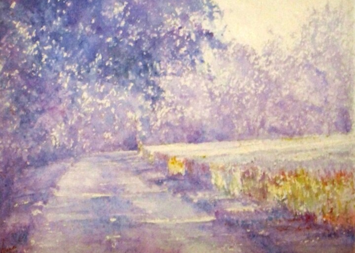 Peinture intitulée "aquarelle-pleinitud…" par Jean-Yves Verne, Œuvre d'art originale, Aquarelle