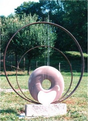Sculpture titled "Cercle 2000" by Jean Barral Baron, Original Artwork