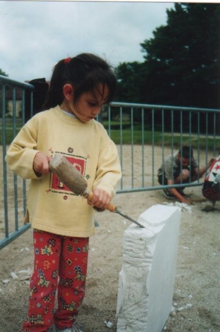 Sculpture titled "Enfant" by Jean Barral Baron, Original Artwork