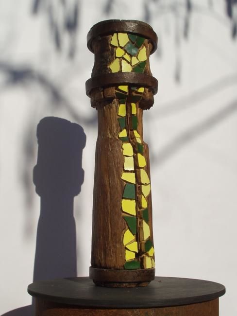 Sculpture titled "Lampe huile 1" by Jean Barral Baron, Original Artwork