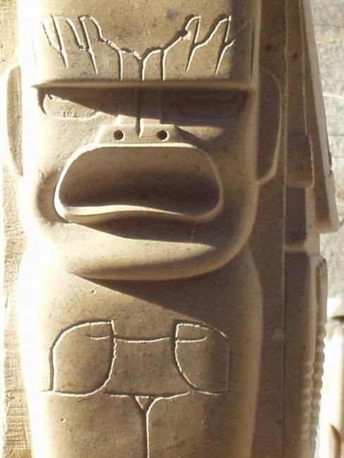 Sculptuur getiteld "Totem ( détail3)" door Jean Barral Baron, Origineel Kunstwerk