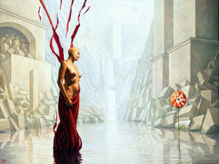 Pittura intitolato "La source de Vie" da Jeanbernard Tessier, Opera d'arte originale