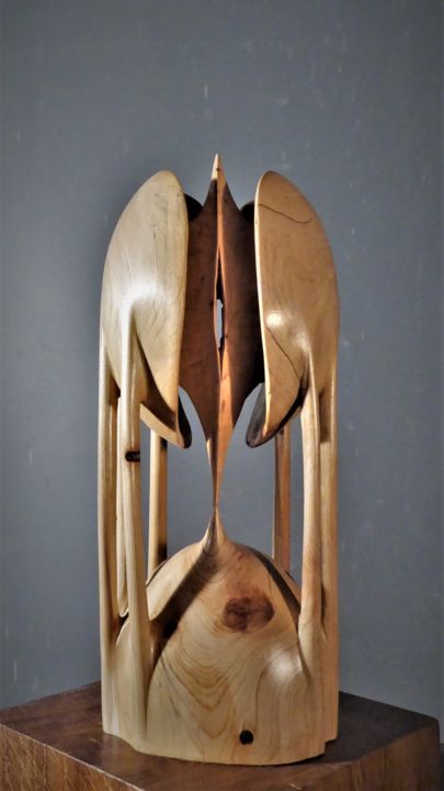 Sculpture intitulée "hot-tension 6" par Jean-Charles Ferrand, Œuvre d'art originale, Bois