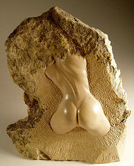 Sculpture titled "verso 2" by Jean-Charles Ferrand, Original Artwork, Stone
