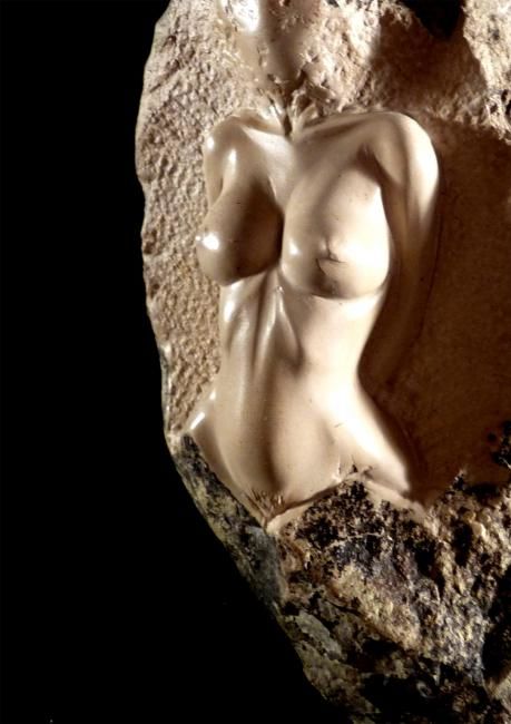 Sculpture intitulée "Ophélia 7" par Jean-Charles Ferrand, Œuvre d'art originale, Pierre