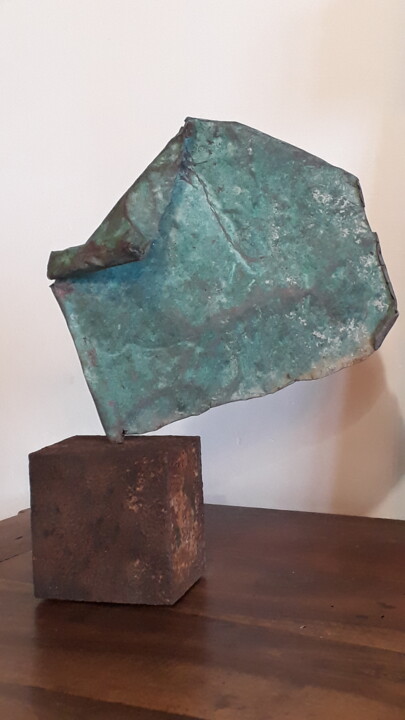 Скульптура под названием "voile" - Jean-Charles Stora, Подлинное произведение искусства, Нержавеющая сталь