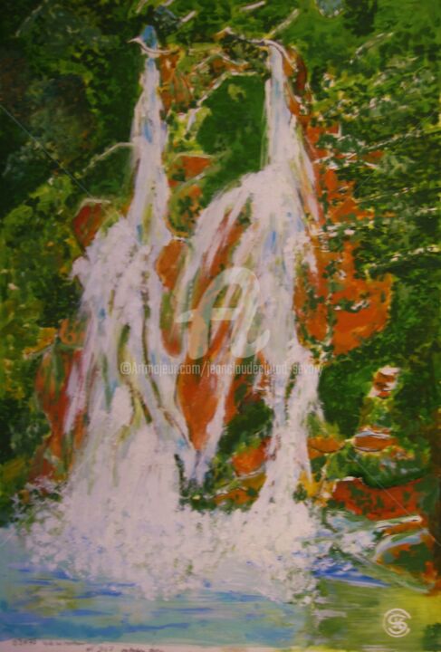 Peinture intitulée "LA CASCADE" par Jean Claude Ciutad-Savary, Œuvre d'art originale, Huile