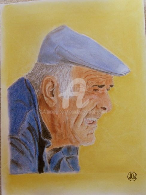 Drawing titled "Le papet" by Jc C-S ' Art, Original Artwork, Pastel