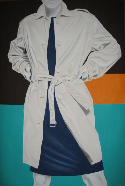 Painting titled "Raincoat II" by Jean-François Landeau, Original Artwork