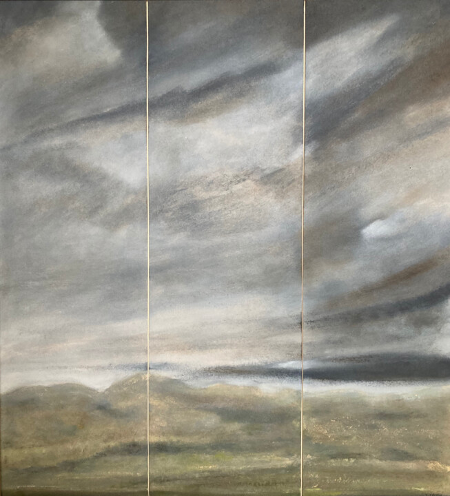 Pittura intitolato "Ciel 206" da Jeanie Castelli, Opera d'arte originale, Acrilico Montato su Cartone