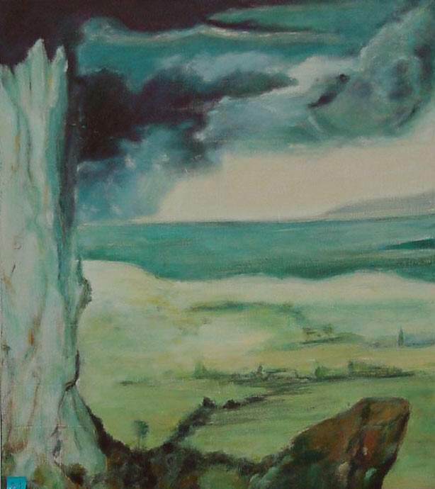 Painting titled "Paysage" by Jeanie Castelli, Original Artwork