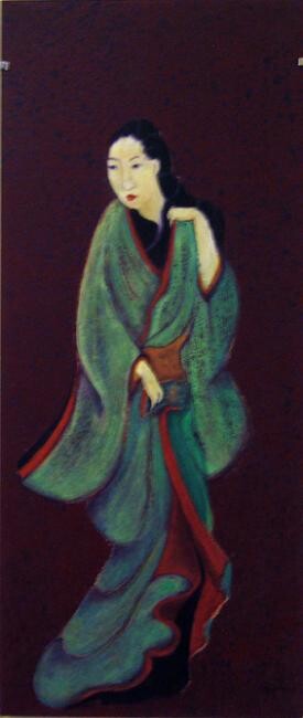 Pintura intitulada "Geisha 2" por Jeanie Castelli, Obras de arte originais