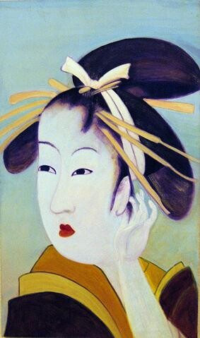 Painting titled "Geisha 3" by Jeanie Castelli, Original Artwork