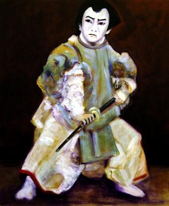 Painting titled "Kabuki 1" by Jeanie Castelli, Original Artwork