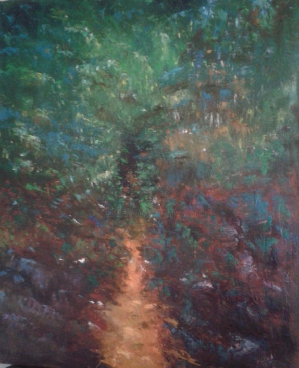 Pintura intitulada "loin de la pollution" por Jeanine Adell, Obras de arte originais, Óleo
