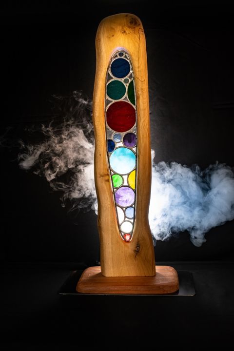 Design intitulée "TOTEM Bulles" par Jean-Jacques Joujon (JimaJine), Œuvre d'art originale, Accessoires