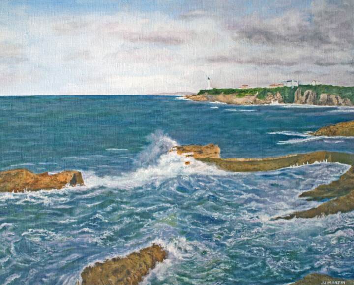 Painting titled "mer.jpg" by Jean Jacques Martin, Original Artwork, Oil