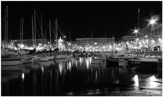 Fotografia intitulada "Le port de Nice la…" por Jeanjeandenice " Jjdn ", Obras de arte originais