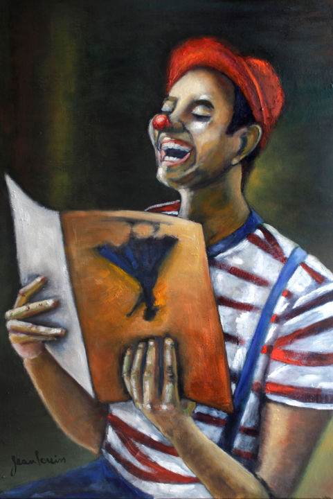 Painting titled "Leitura Lúdica" by Jean Louiss, Original Artwork, Oil