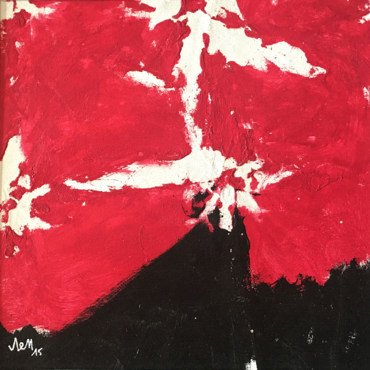 Peinture intitulée "Eruptions 4" par Jean-Luc Le Neindre, Œuvre d'art originale, Acrylique