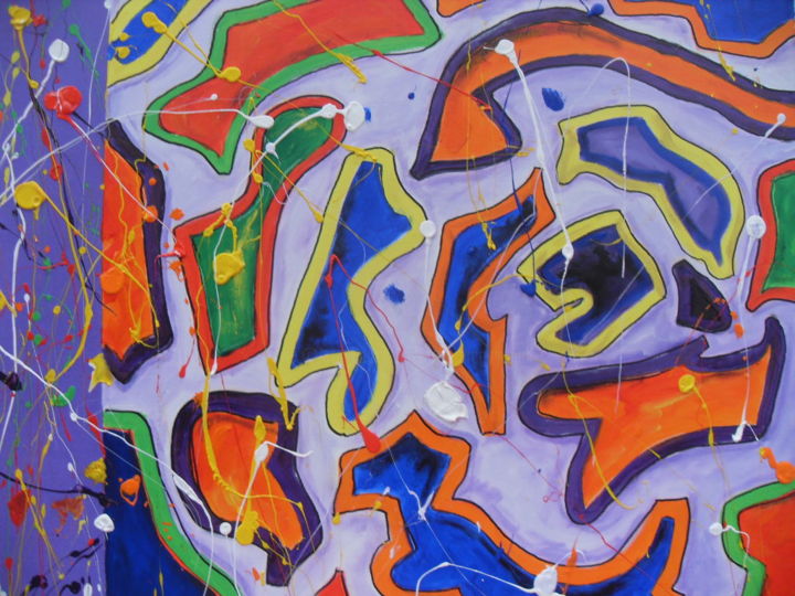Pintura titulada "CACHE-CACHE" por Jean-Marc Gayraud, Obra de arte original, Acrílico Montado en Bastidor de camilla de made…