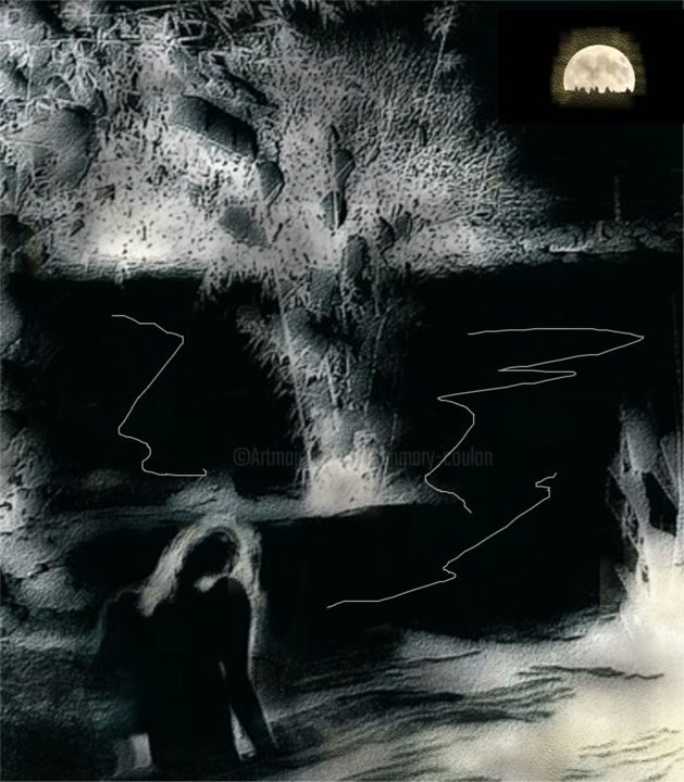 Цифровое искусство под названием "Belle de nuit" - Jean Mary Coulon, Подлинное произведение искусства