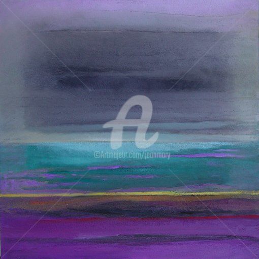 Peinture intitulée "the purple river" par Jean-Marie Renault, Œuvre d'art originale
