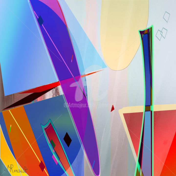Digital Arts titled ""abstract-line-para…" by Jean-Marie Renault, Original Artwork, Digital Painting