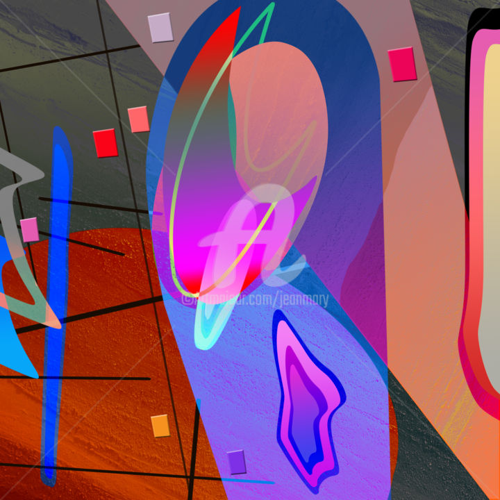 Arts numériques intitulée "abstract-line-dream…" par Jean-Marie Renault, Œuvre d'art originale, Peinture numérique