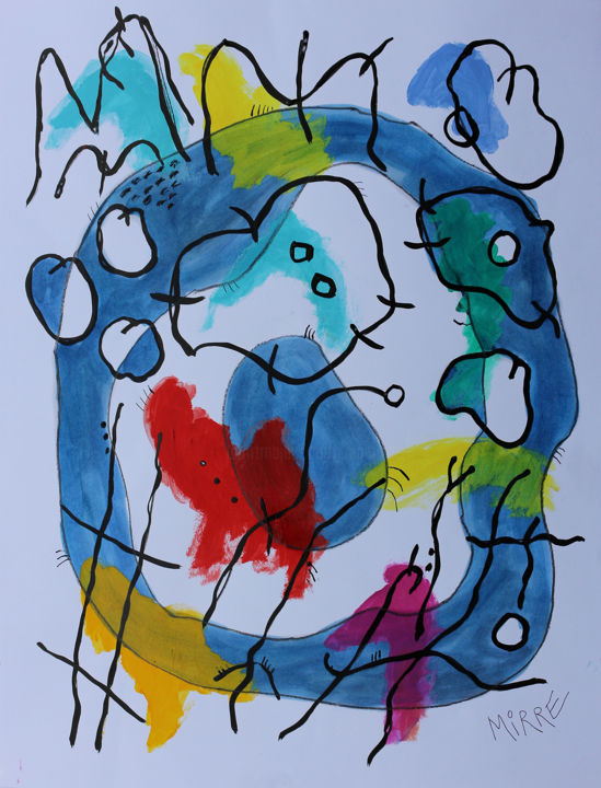 Malerei mit dem Titel "WAR AND PEACE 1" von Jean Mirre, Original-Kunstwerk, Acryl