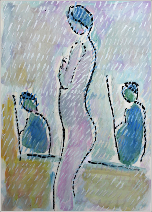 Картина под названием "ART CLASS" - Jean Mirre, Подлинное произведение искусства, Масло