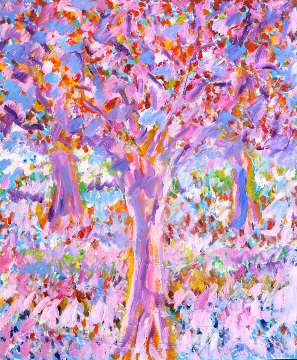 제목이 "La forêt grenadine"인 미술작품 Jean Mirre로, 원작, 기름 나무 들것 프레임에 장착됨