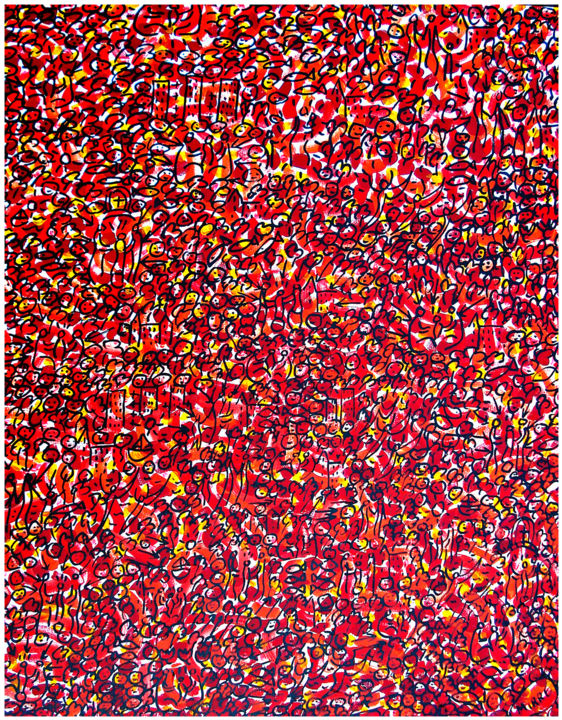 Digitale Kunst mit dem Titel "SCARLET" von Jean Mirre, Original-Kunstwerk